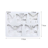 Molde Silicona Mariposas x 5